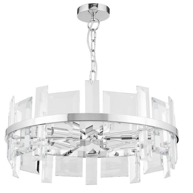 Люстра Harlow Crystal Round Chandelier chrome 5 Хром Люстра Harlow Crystal Round Chandelier chrome 5 Хром в Челябинске | Loft Concept