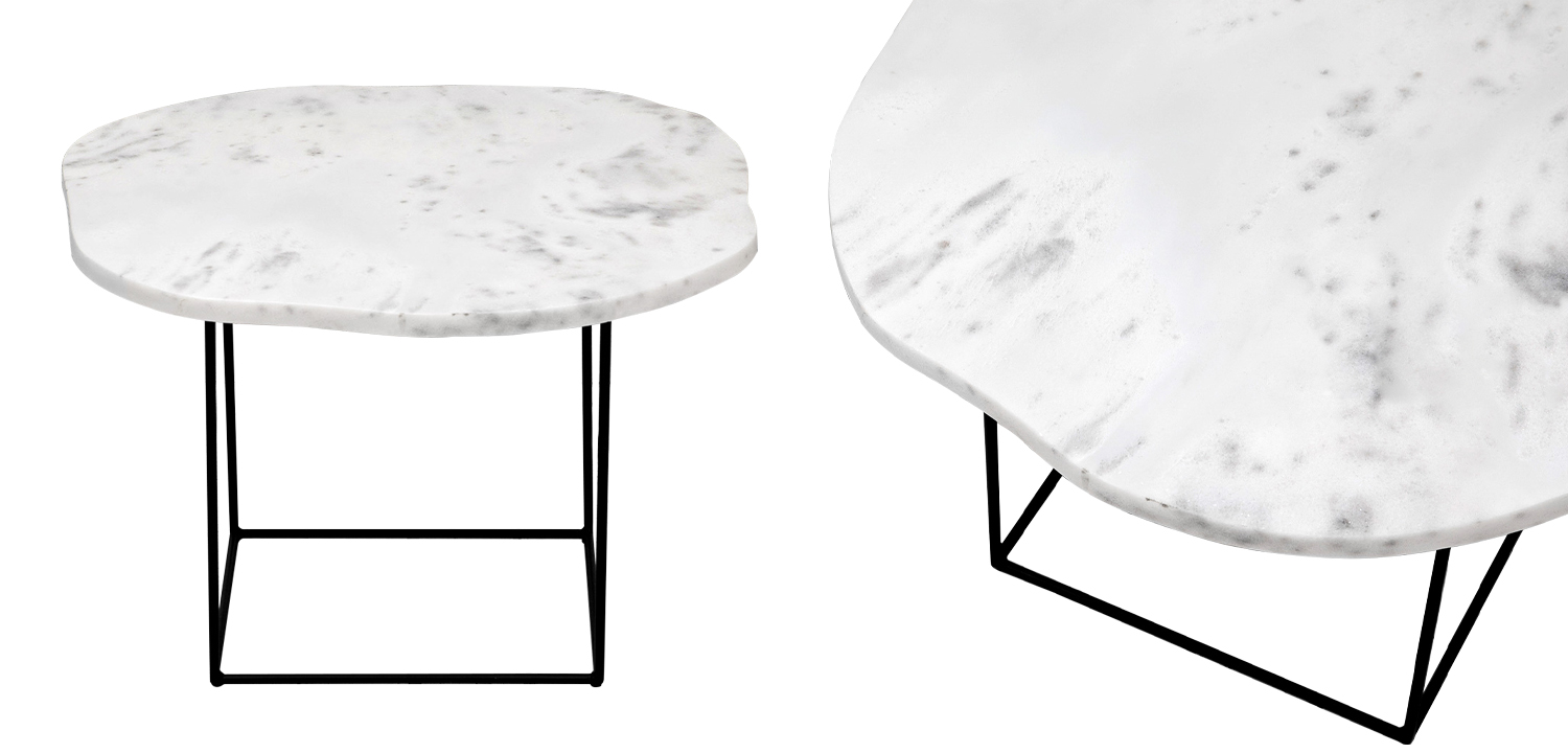 Кофейный стол с белой мраморной столешницей Gillespie Coffee Table White - фото