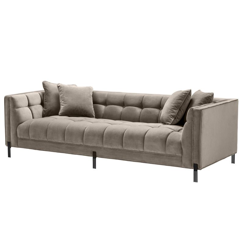 Диван Eichholtz Sofa Sienna greige Бежево-серый Темная бронза Диван Eichholtz Sofa Sienna greige Бежево-серый Темная бронза в Челябинске | Loft Concept