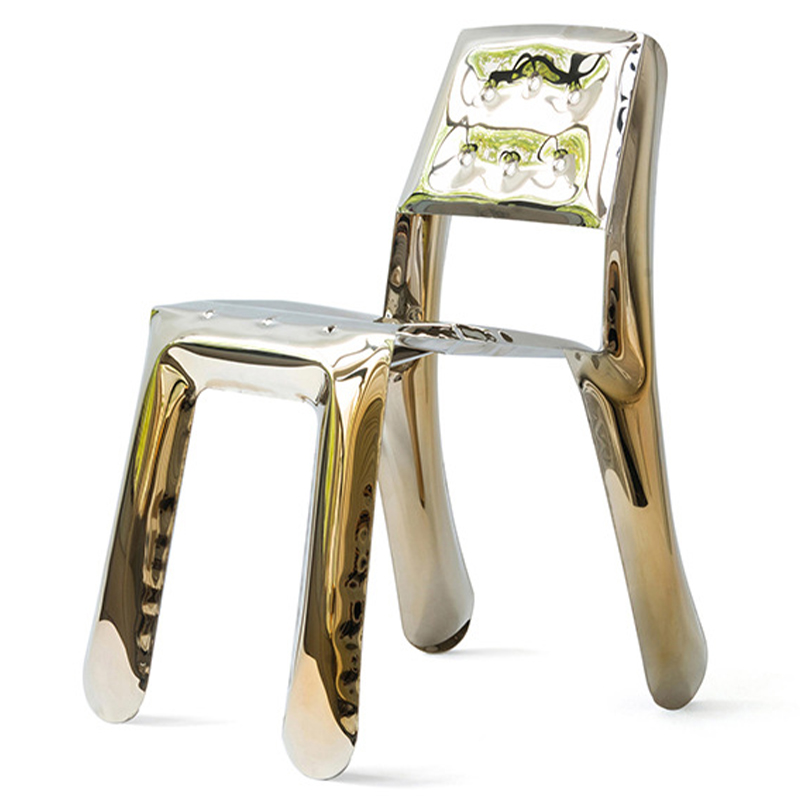 Стул Chippensteel 0.5 Polished Gold Glossy Color Carbon Steel Seating by Zieta Глянцевое золото Стул Chippensteel 0.5 Polished Gold Glossy Color Carbon Steel Seating by Zieta Глянцевое золото в Челябинске | Loft Concept