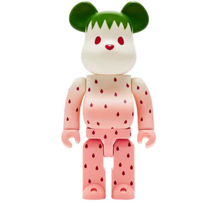 Статуэтка Bearbrick Strawberry Белый Розовый Зеленый Статуэтка Bearbrick Strawberry Белый Розовый Зеленый в Челябинске | Loft Concept