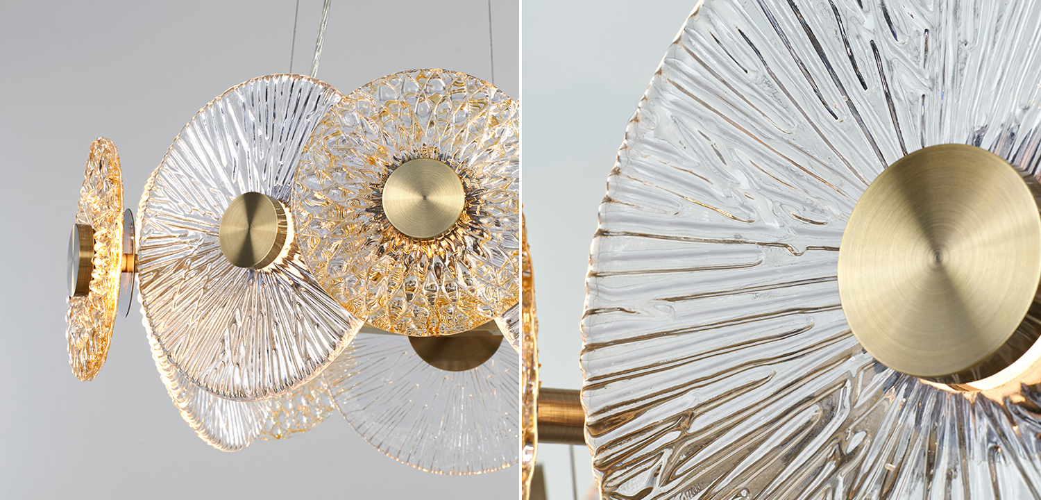 Люстра Clear and Amber Discs Chandelier - фото №1