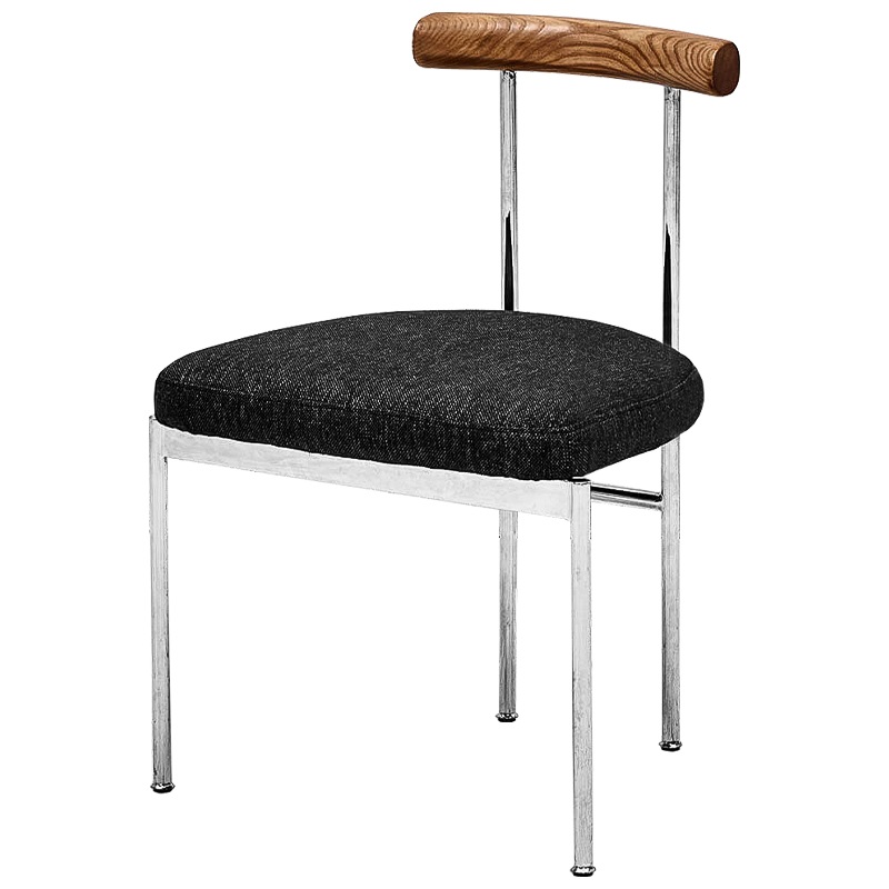 Стул Ferchar Loft Stool Черный Коричневый Хром в Челябинске | Loft Concept 