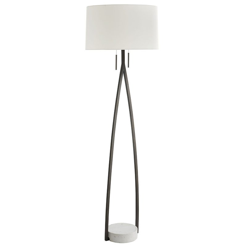 Торшер Arteriors KENNA FLOOR LAMP Черный Белый Торшер Arteriors KENNA FLOOR LAMP Черный Белый в Челябинске | Loft Concept