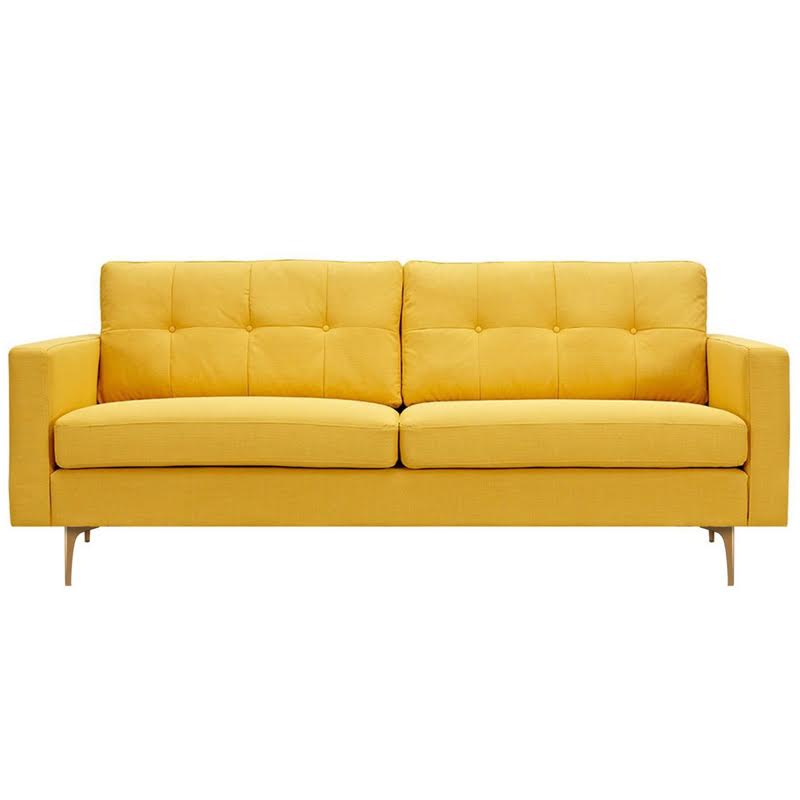 Диван Papaya Yellow Greta Sofa Диван желтая шерсть Желтый Диван Papaya Yellow Greta Sofa Диван желтая шерсть Желтый в Челябинске | Loft Concept
