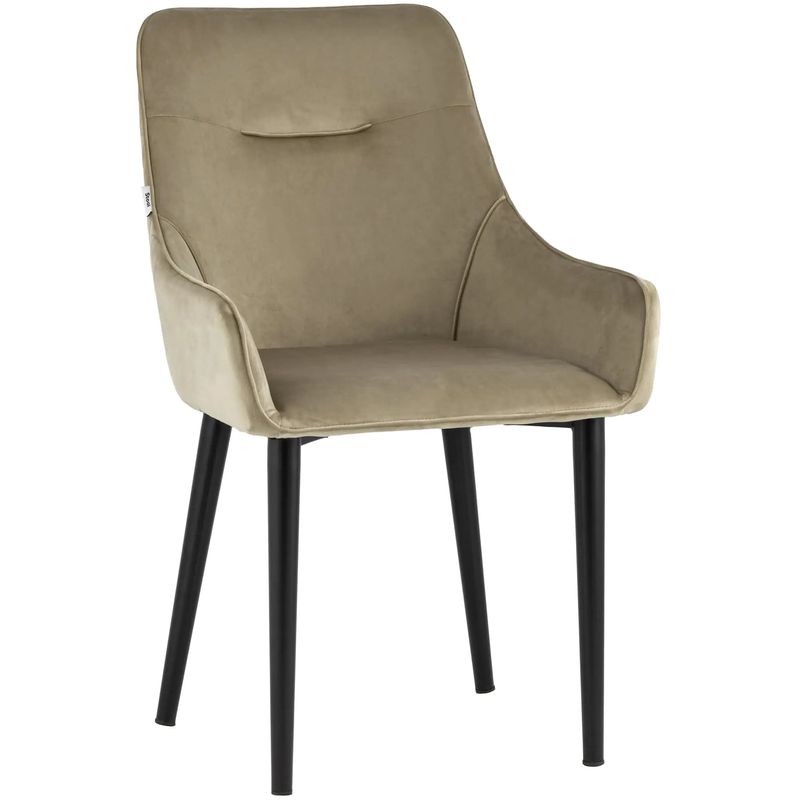 Стул Joan Chair Бежевый Велюр Капучино Бежево-серый Черный Стул Joan Chair Бежевый Велюр Капучино Бежево-серый Черный в Челябинске | Loft Concept