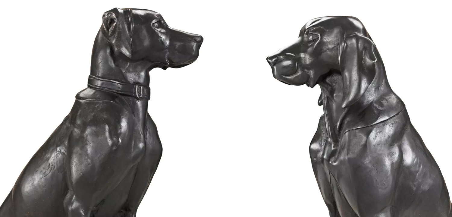 Комплект из двух декоративных статуэток Eichholtz Dogs Pointer & Hound set of 2 - фото №1