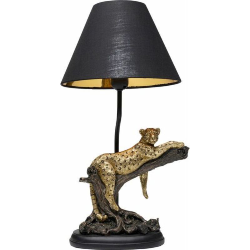 Настольная лампа черная Calm leopard Черный Золотой Настольная лампа черная Calm leopard Черный Золотой в Челябинске | Loft Concept
