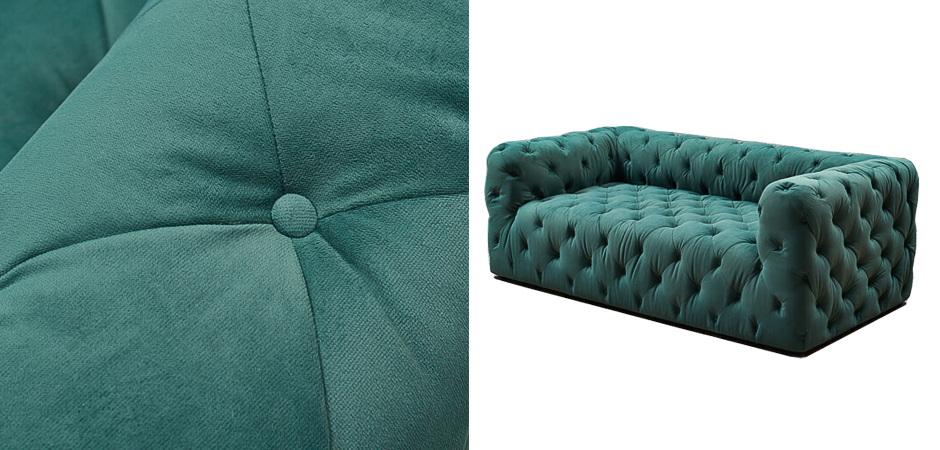 Диван Soho tufted green velor Диван Soho tufted green velor - Loft-Concept в Челябинске