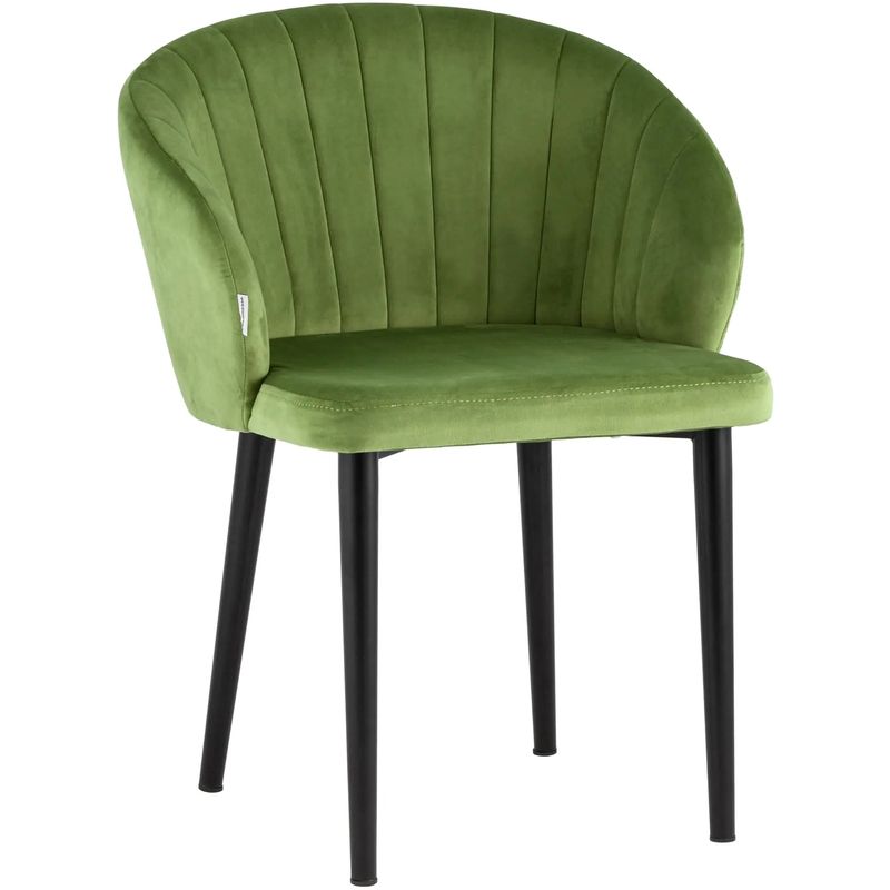Стул Balsari Chair Велюр Зеленый Лайм Лайм Черный Стул Balsari Chair Велюр Зеленый Лайм Лайм Черный в Челябинске | Loft Concept