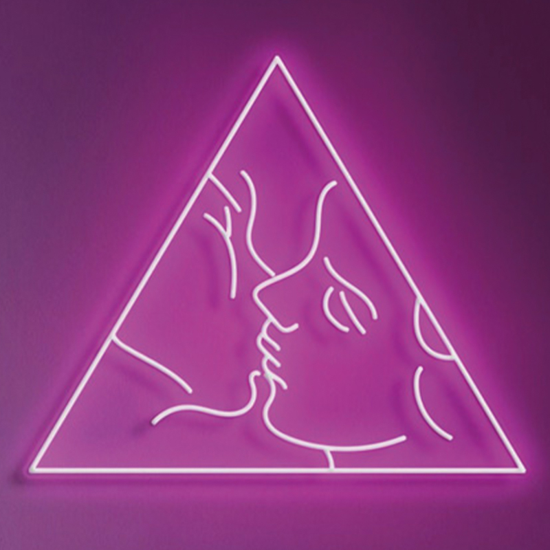 Неоновая настенная лампа Kiss Neon Wall Lamp Розовый Розовый Неоновая настенная лампа Kiss Neon Wall Lamp Розовый Розовый в Челябинске | Loft Concept