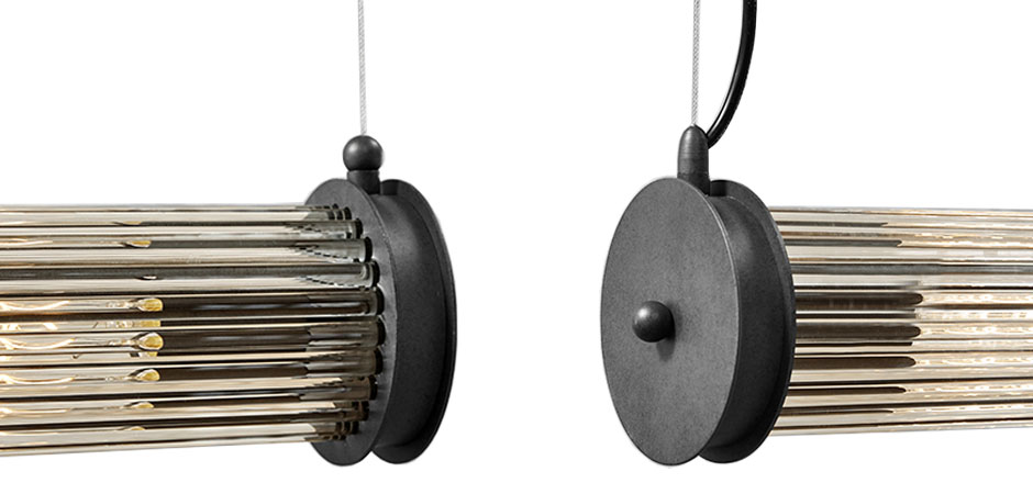 Подвесной светильник Glass TUBE Pendant Double Black Подвесной светильник Glass TUBE Pendant Double Black - Loft-Concept в Челябинске