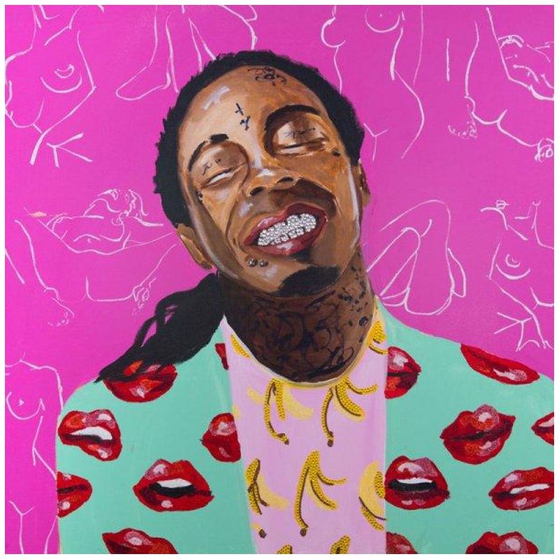 Картина Lil Wayne with Kama Sutra Wallpaper Мульти в Челябинске | Loft Concept 