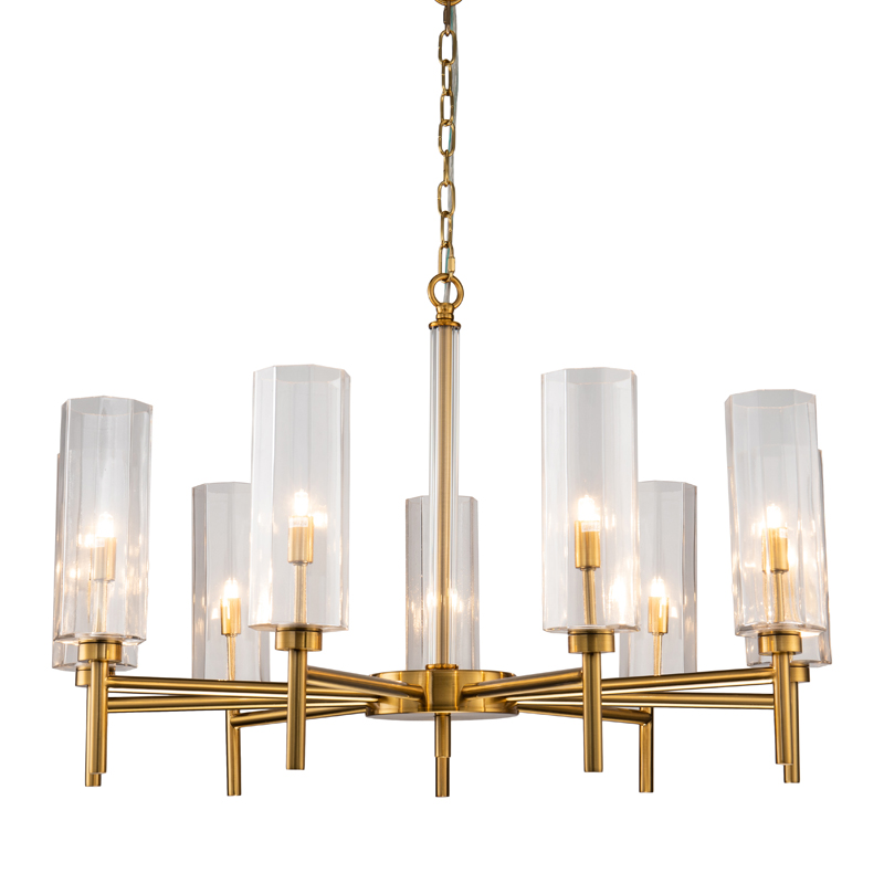 Люстра Claudine Chandelier 80 Латунь Прозрачный Люстра Claudine Chandelier 80 Латунь Прозрачный в Челябинске | Loft Concept