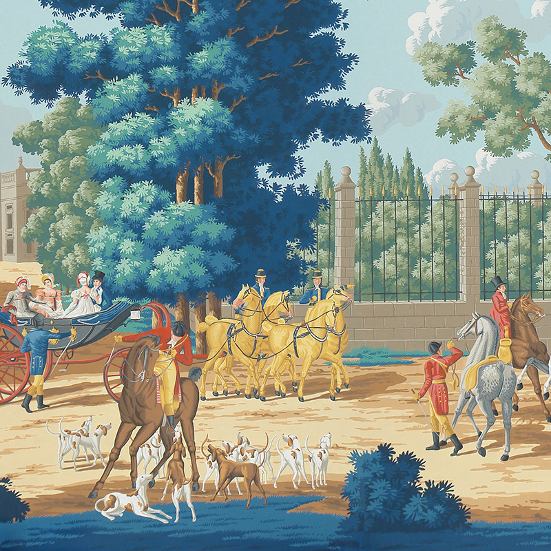 Обои ручная роспись La Chasse de Compiegne Jacquemart Обои ручная роспись La Chasse de Compiegne Jacquemart в Челябинске | Loft Concept