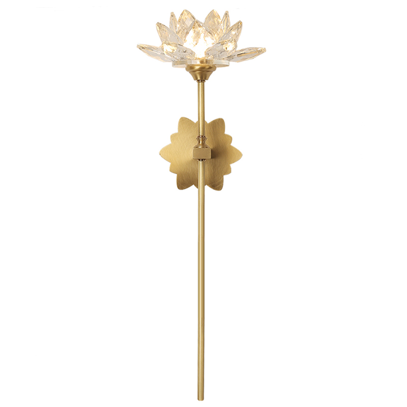 Бра Хрустальный Цветок Лотоса Lotus flower Wall Clear Glass D Латунь Прозрачное Стекло Бра Хрустальный Цветок Лотоса Lotus flower Wall Clear Glass D Латунь Прозрачное Стекло в Челябинске | Loft Concept