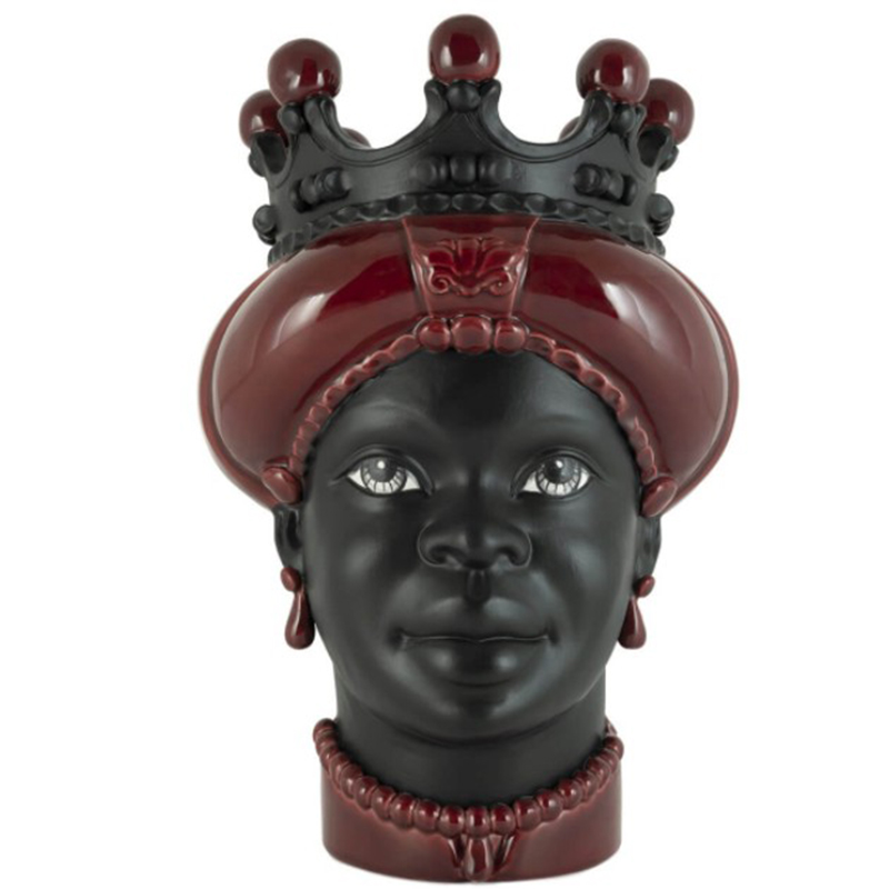 Ваза VASE MORO LADY CROWN DARK burgundy Бургундский красный Черный Ваза VASE MORO LADY CROWN DARK burgundy Бургундский красный Черный в Челябинске | Loft Concept