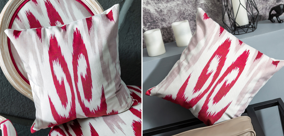 Декоративная подушка Ikat Pattern Красная Декоративная подушка Ikat Pattern Красная - Loft-Concept в Челябинске