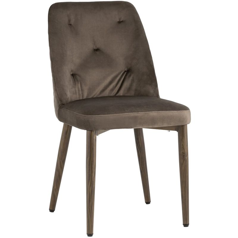 Стул Emma Chair Коричневый Велюр Коричневый Стул Emma Chair Коричневый Велюр Коричневый в Челябинске | Loft Concept