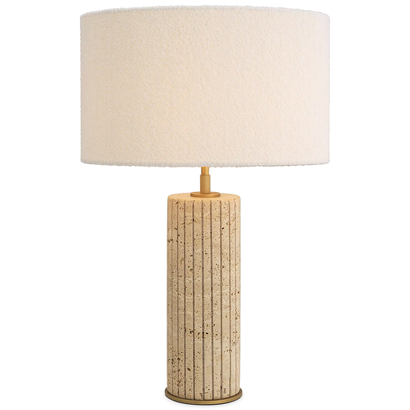 Настольная лампа Eichholtz Table Lamp Giova Round Белый Латунь Бежево-серый Настольная лампа Eichholtz Table Lamp Giova Round Белый Латунь Бежево-серый в Челябинске | Loft Concept