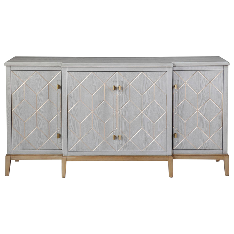 Комод Margaux Chest of Drawers Серый Латунь Прозрачный Комод Margaux Chest of Drawers Серый Латунь Прозрачный в Челябинске | Loft Concept