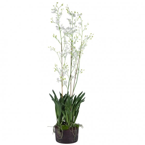 Декоративный искусственный цветок Tropical Flower Черный Зеленый Белый Декоративный искусственный цветок Tropical Flower Черный Зеленый Белый в Челябинске | Loft Concept