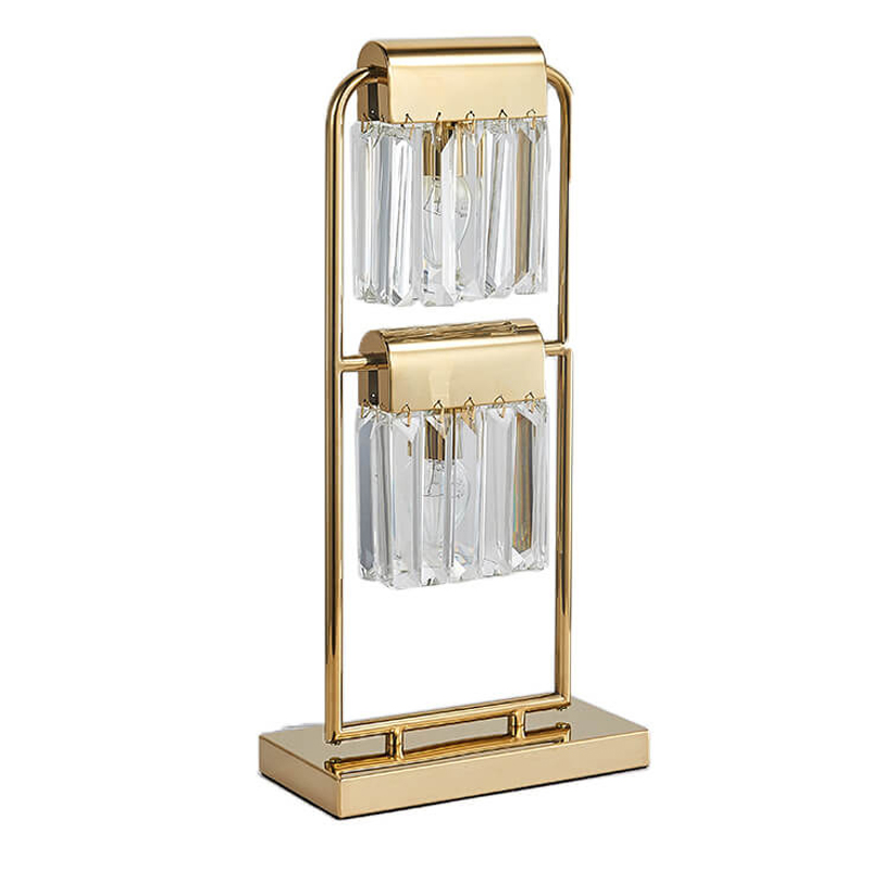 Настольная лампа Crystal Pendants gold 2 Глянцевое золото Прозрачное Стекло Настольная лампа Crystal Pendants gold 2 Глянцевое золото Прозрачное Стекло в Челябинске | Loft Concept