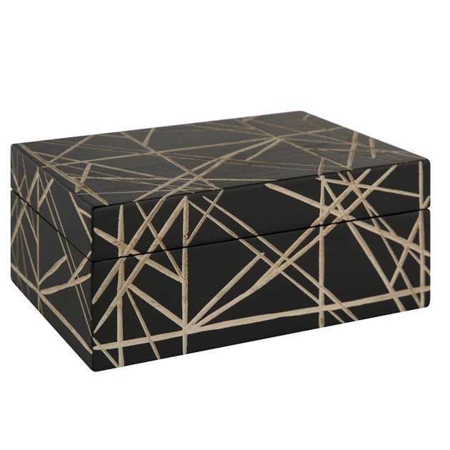 Шкатулка Gold Rays Mini Золотой Черный Шкатулка Gold Rays Mini Золотой Черный в Челябинске | Loft Concept