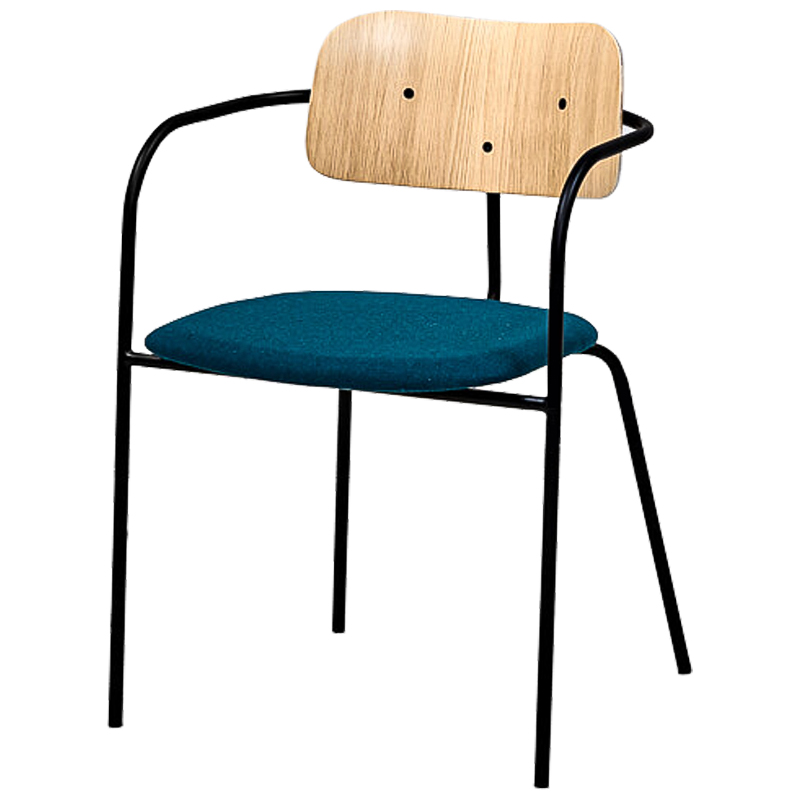 Стул Pilar Loft Stool blue Черный Морская синь Древесина Стул Pilar Loft Stool blue Черный Морская синь Древесина в Челябинске | Loft Concept