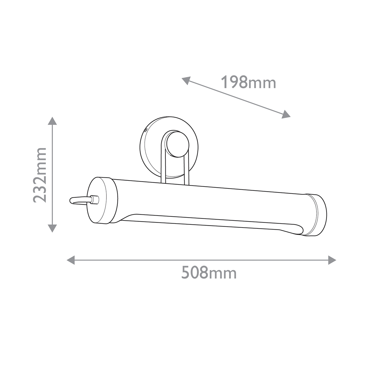 Светильник для картин цвета латунь с длинным цилиндрическим плафоном Alora в Челябинске