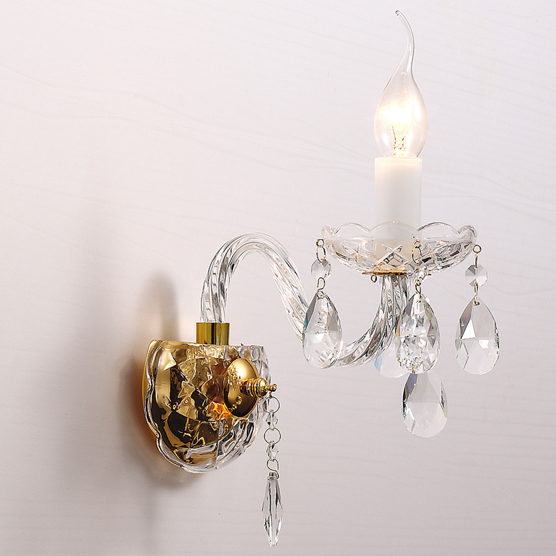 Бра Megane Sconce One Глянцевое золото Прозрачный Бра Megane Sconce One Глянцевое золото Прозрачный в Челябинске | Loft Concept