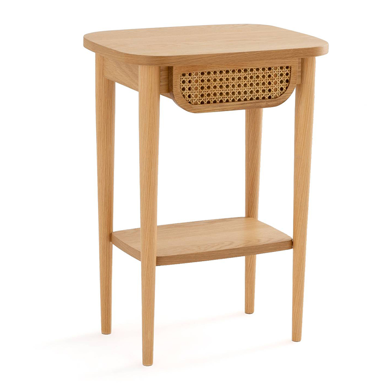 Приставной стол Morten Wicker Side Table Светлый дуб Приставной стол Morten Wicker Side Table Светлый дуб в Челябинске | Loft Concept