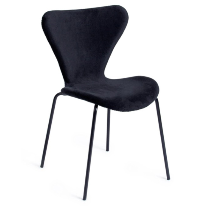 Стул Julissa Black Chair флок Черный Стул Julissa Black Chair флок Черный в Челябинске | Loft Concept