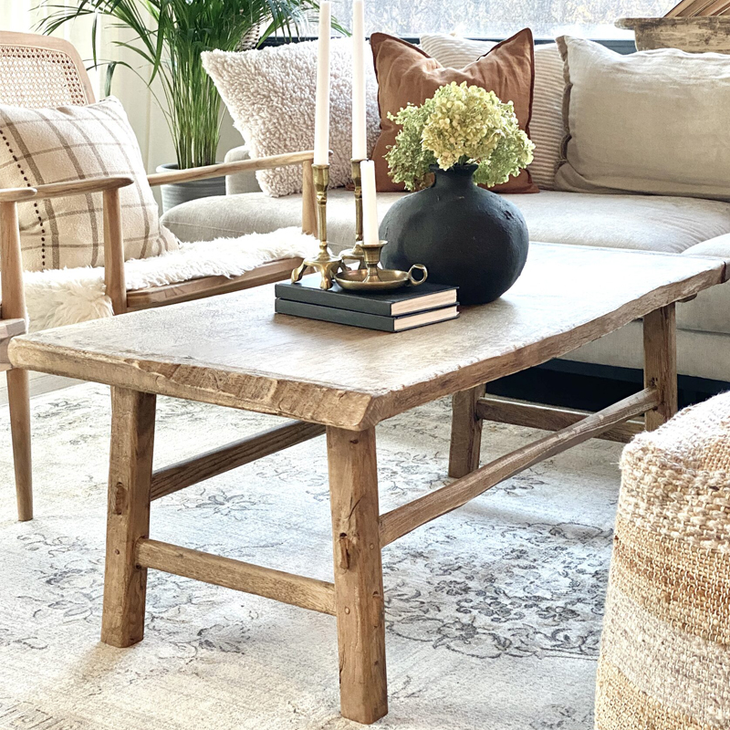 Кофейный стол с живым краем Reena Coffee Table Древесина в Челябинске | Loft Concept 