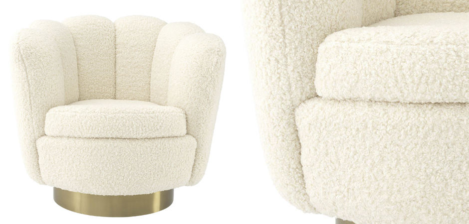 Кресло Eichholtz Swivel Chair Mirage cream Кресло Eichholtz Swivel Chair Mirage cream - Loft-Concept в Челябинске