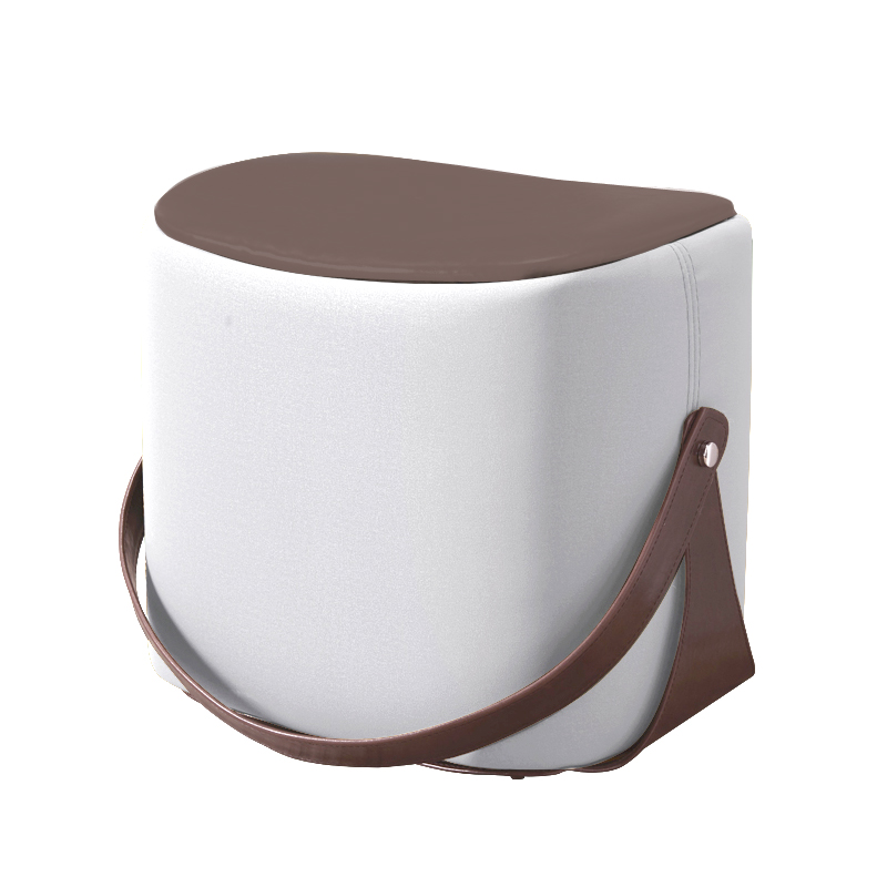 Пуф Langtry Pouf White Коричневый Белый Пуф Langtry Pouf White Коричневый Белый в Челябинске | Loft Concept