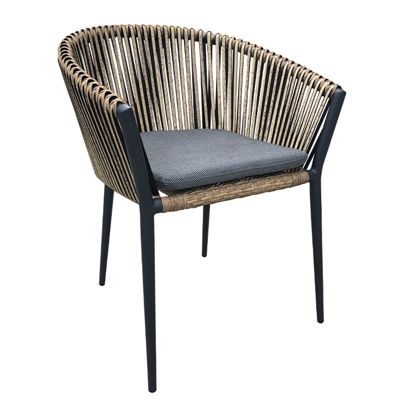 Стул Macey Anthracite Outdoor Chair Серый Черный Стул Macey Anthracite Outdoor Chair Серый Черный в Челябинске | Loft Concept