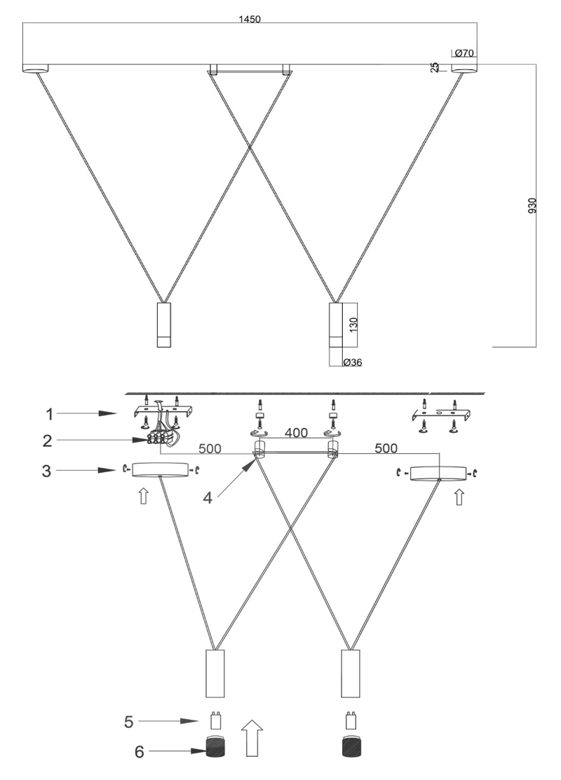 Wireflow LED White Suspension lam 2 патрона Wireflow LED White Suspension lam 2 патрона в Челябинске