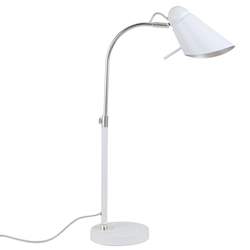 Настольная лампа Silvi Table Lamp Серебряный Белый Настольная лампа Silvi Table Lamp Серебряный Белый в Челябинске | Loft Concept