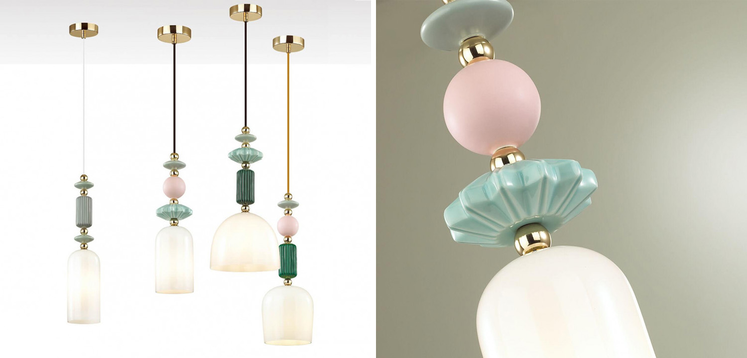 Подвесной светильник Iris hanging lamp candy  - фото