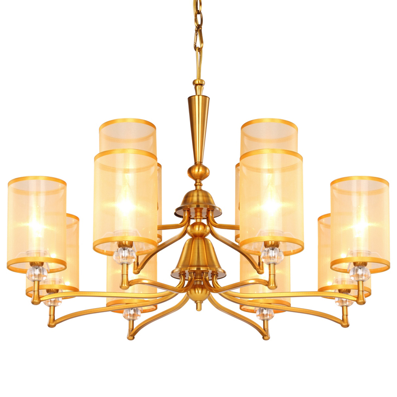 Люстра Boniface Chandelier Double Латунь Золотой Шампань Прозрачный Люстра Boniface Chandelier Double Латунь Золотой Шампань Прозрачный в Челябинске | Loft Concept