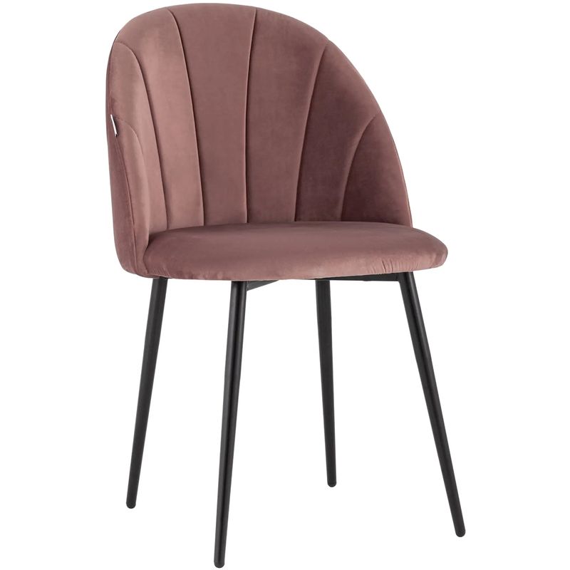 Стул Balsari S Chair Пыльно-Розовый Велюр Розовый пастельный Черный Стул Balsari S Chair Пыльно-Розовый Велюр Розовый пастельный Черный в Челябинске | Loft Concept