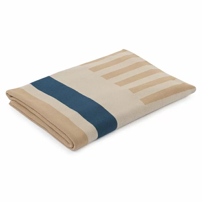 Плед из хлопка с геометрическим рисунком Elan Stripe Мульти Плед из хлопка с геометрическим рисунком Elan Stripe Мульти в Челябинске | Loft Concept