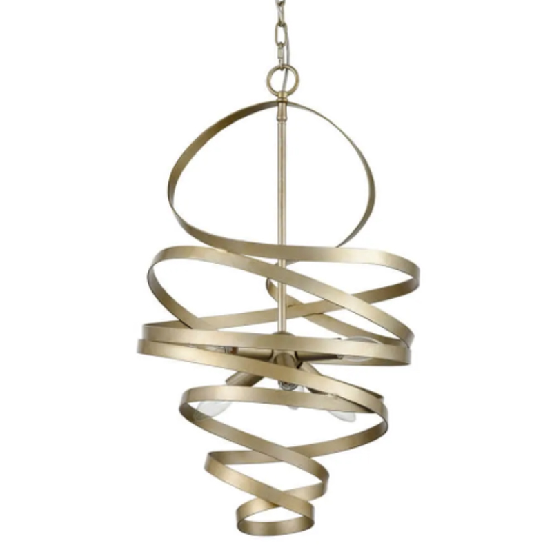 Люстра Metal Curly Ribbon Матовый Шампань Люстра Metal Curly Ribbon Матовый Шампань в Челябинске | Loft Concept