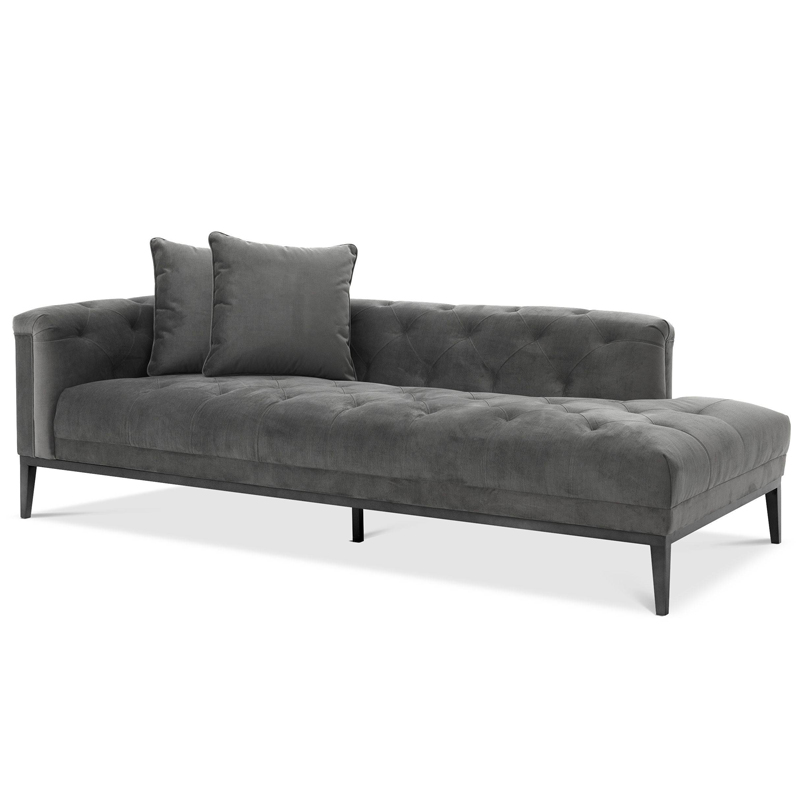 Кушетка Eichholtz Lounge Sofa Cesare Left grey Серый Темная бронза Кушетка Eichholtz Lounge Sofa Cesare Left grey Серый Темная бронза в Челябинске | Loft Concept