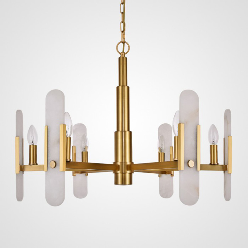 Люстра Kazaoir Chandelier Латунь Белый Люстра Kazaoir Chandelier Латунь Белый в Челябинске | Loft Concept