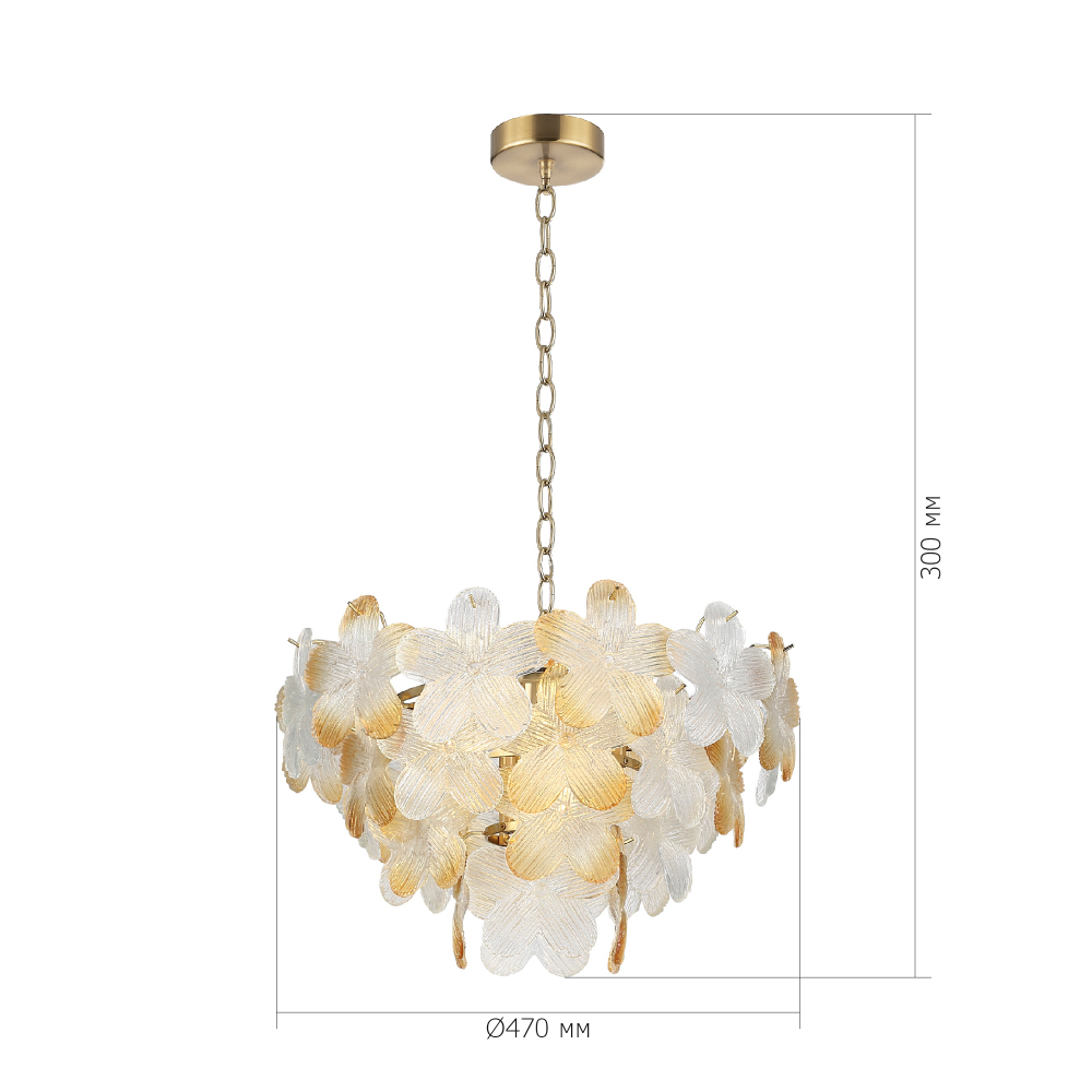 Люстра конусообразная с цветочными мотивами Light Floral Glow в Челябинске