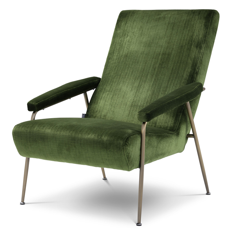 Кресло Eichholtz Chair Gio Зеленый Матовая латунь Кресло Eichholtz Chair Gio Зеленый Матовая латунь в Челябинске | Loft Concept