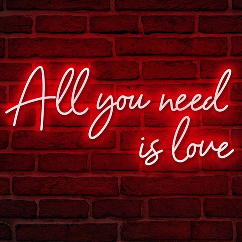 Неоновая настенная лампа All You Need is Love Neon Wall Lamp Красный Прозрачный Красный Неоновая настенная лампа All You Need is Love Neon Wall Lamp Красный Прозрачный Красный в Челябинске | Loft Concept