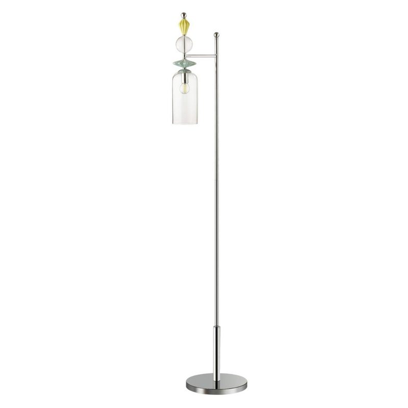 Торшер Iris Glass Floor lamp Candy chrome Прозрачный (Transparent) Розовый пастельный Зеленый Хром Торшер Iris Glass Floor lamp Candy chrome Прозрачный (Transparent) Розовый пастельный Зеленый Хром в Челябинске | Loft Concept